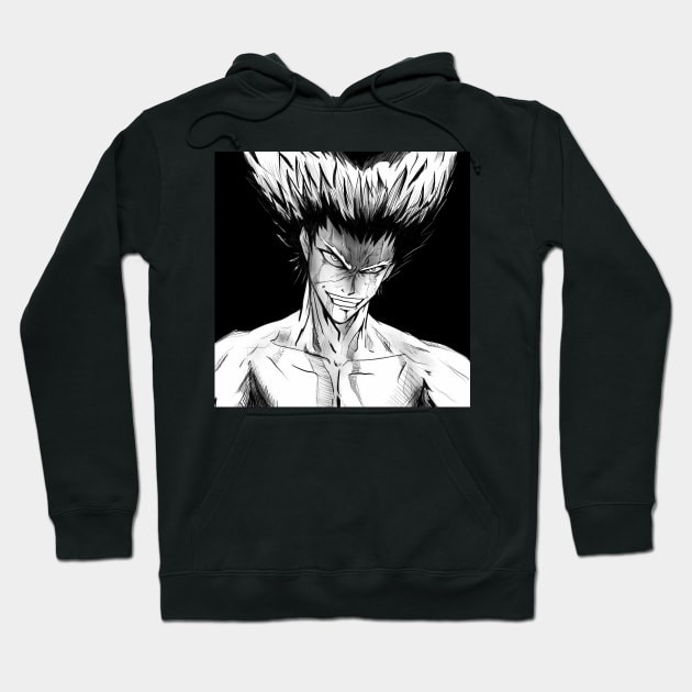 the mark of the wolves garou martial art expert in anime style ecopop in dark Hoodie by jorge_lebeau